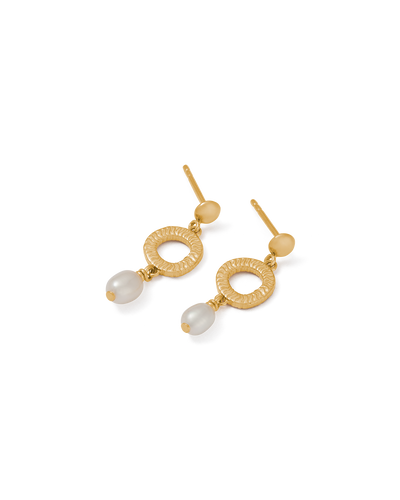 Kirstin Ash Isole Pearl Earrings- Gold | Mocha Australia