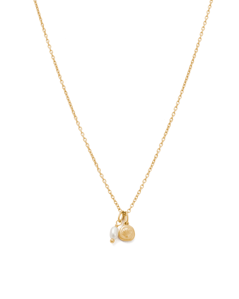 Kirstin Ash Memoir Pearl Necklace- Gold | Mocha Australia