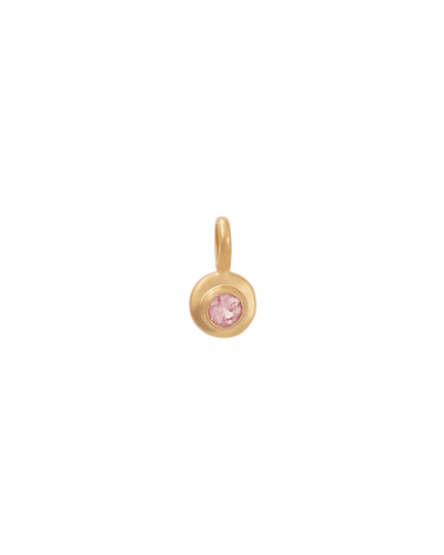 Kirstin Ash 18K Gold Vermeil Birthstone Charm - October (Pink Tourmaline) - Gold | Mocha Australia