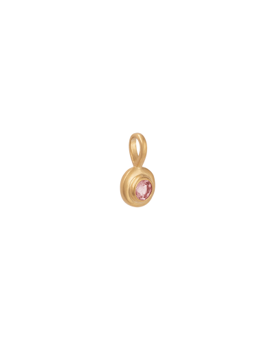 Kirstin Ash 18K Gold Vermeil Birthstone Charm - October (Pink Tourmaline) - Gold | Mocha Australia