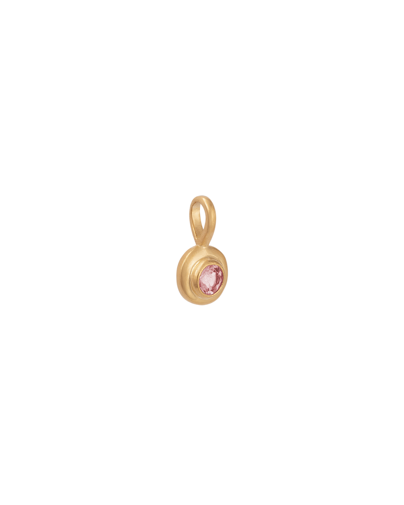 Kirstin Ash 18K Gold Vermeil Birthstone Charm - October (Pink Tourmaline) - Gold | Mocha Australia