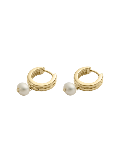 Kirstin Ash Solace Pearl Hoops - Gold | Mocha Australia