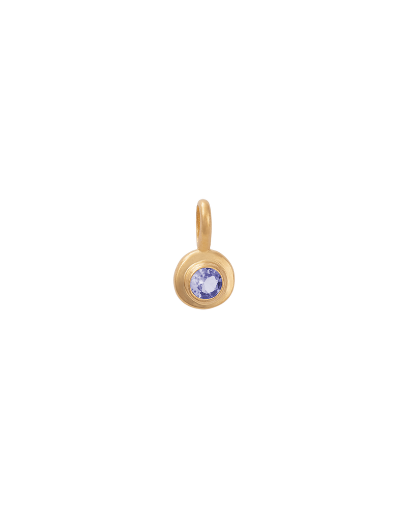 Kirstin Ash 18K Gold Vermeil Birthstone Charm - December (Tanzanite) - Gold | Mocha Australia