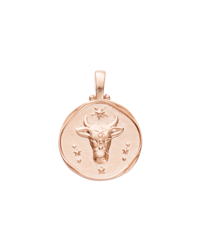 Kirstin Ash Zodiac Charm w/ 18K Rose Gold Vermeil - Taurus | Mocha Australia