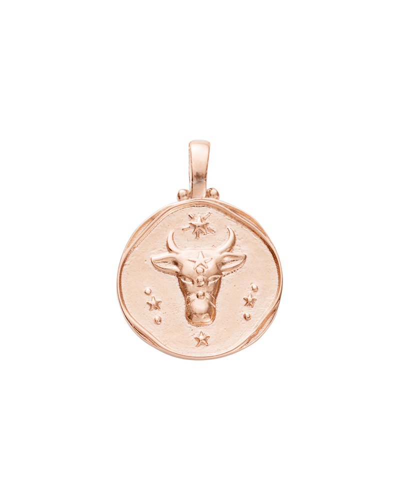 Kirstin Ash Zodiac Charm w/ 18K Rose Gold Vermeil - Taurus | Mocha Australia
