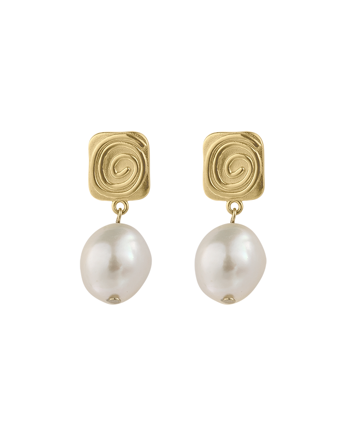 Kirstin Ash Velvet Swirl Earrings - Gold | Mocha Australia