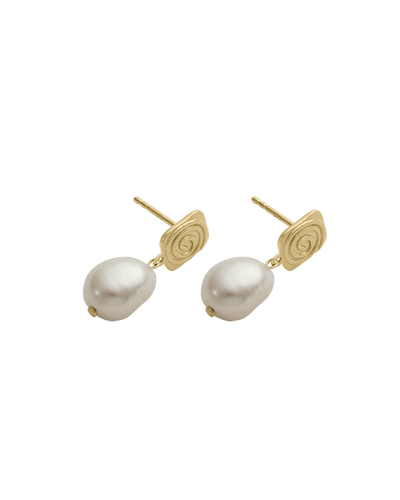 Kirstin Ash Velvet Swirl Earrings - Gold | Mocha Australia