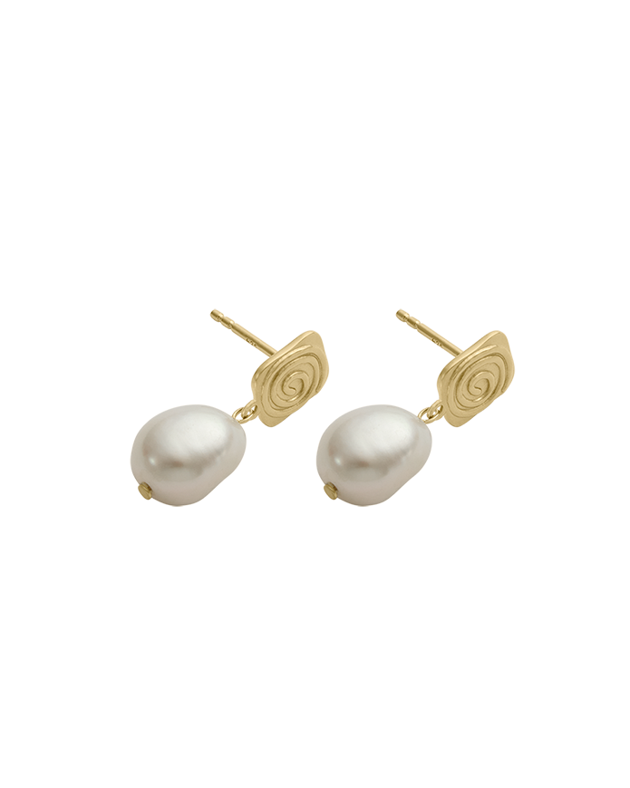 Kirstin Ash Velvet Swirl Earrings - Gold | Mocha Australia