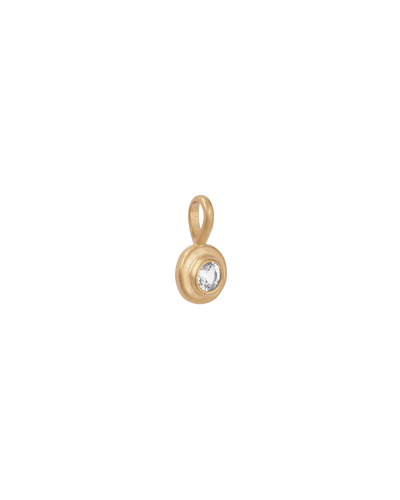 Kirstin Ash 18K Gold Vermeil Birthstone Charm - April (White Topaz) - Gold | Mocha Australia