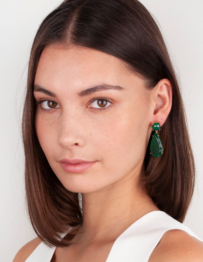 Bianc Vine Earrings w/ Green Onyx | Mocha Australia