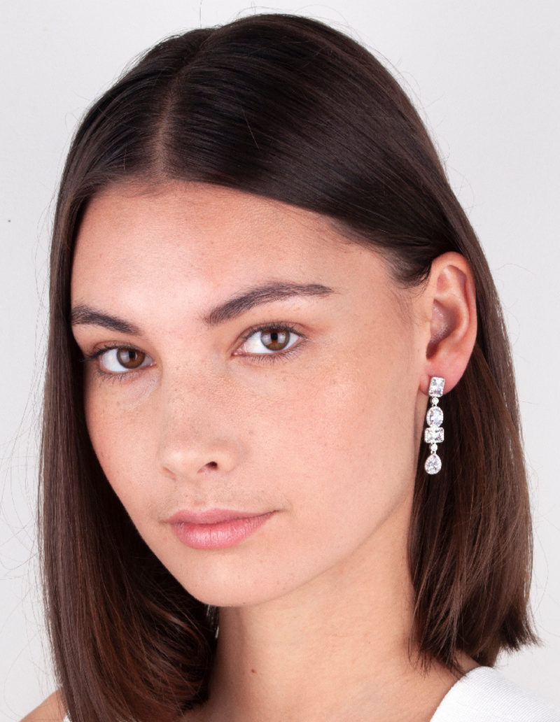 Bianc Midnight Earrings - Silver | Mocha Australia