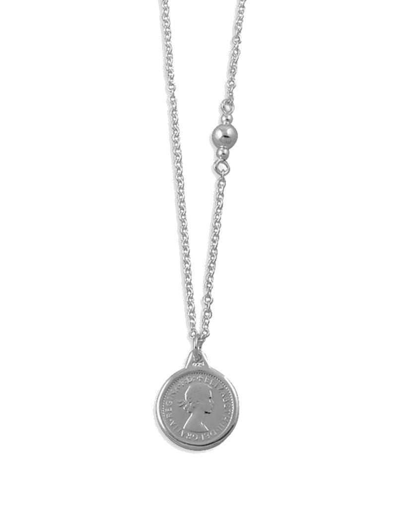 Von Treskow Fine Necklace w/ Threepence - Silver | Mocha Australia