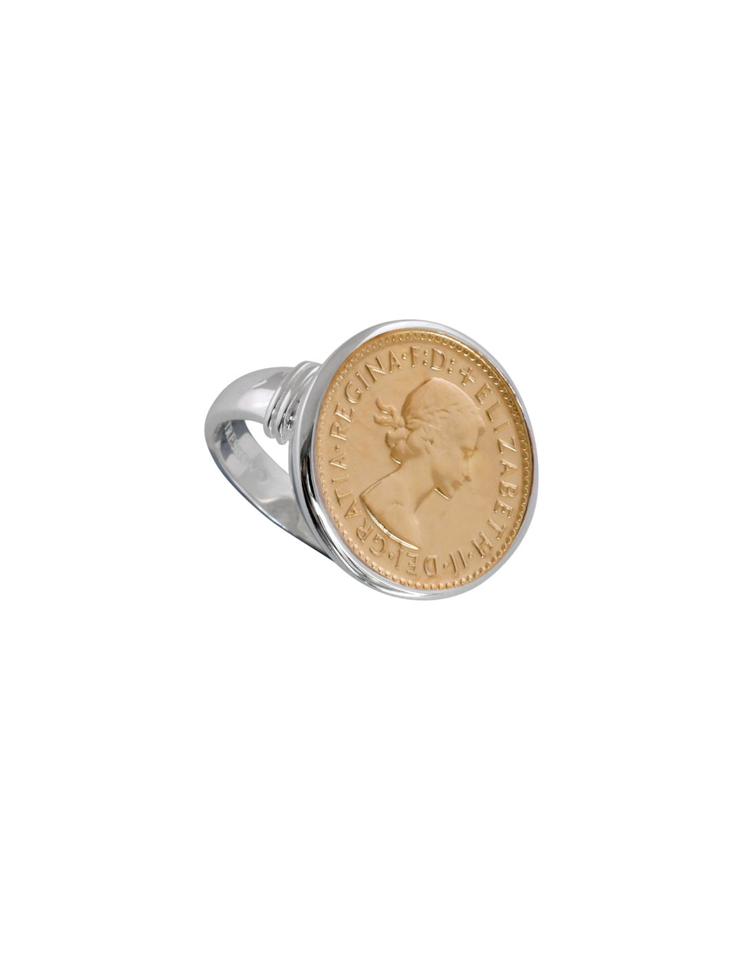 Von Treskow Authentic Sixpence Coin Ring Gold