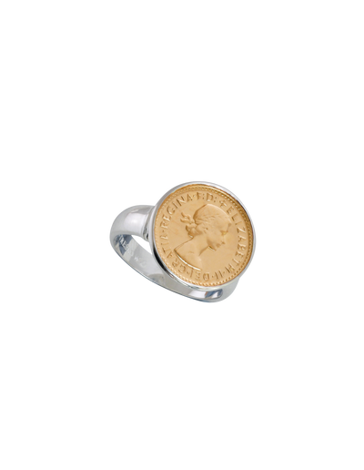 Von Treskow Authentic Threepence Coin Ring - Gold | Mocha Australia