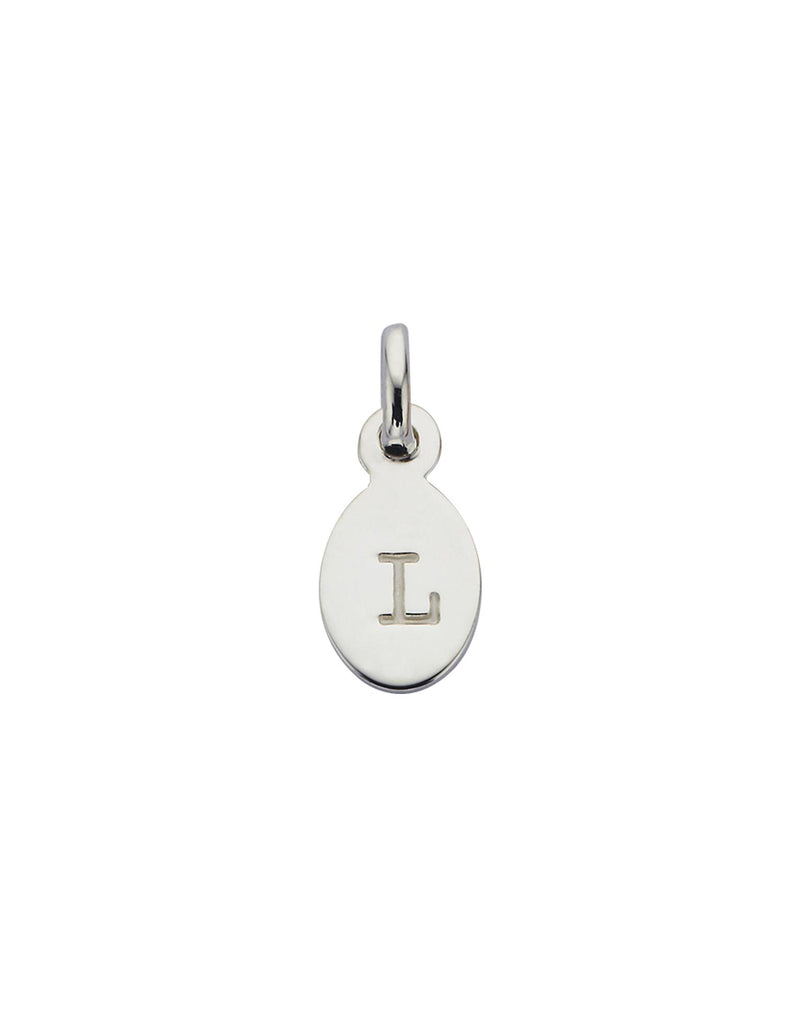 Kirstin Ash Initial Charm w/ Sterling Silver - L | Mocha Australia