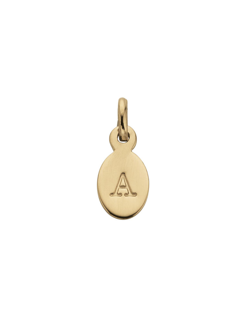 Kirstin Ash Initial Charm w/ 18K Gold Vermeil - A | Mocha Australia