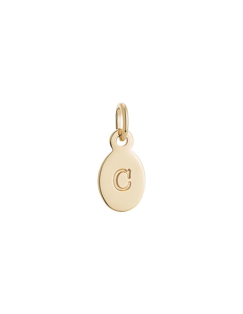 Kirstin Ash Initial Charm w/ 18K Gold Vermeil - C | Mocha Australia