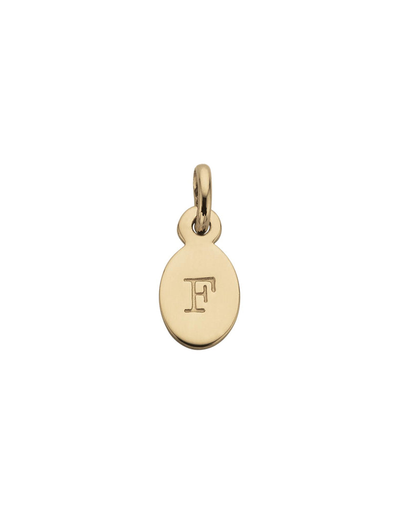 Kirstin Ash Initial Charm w/ 18K Gold Vermeil - F | Mocha Australia