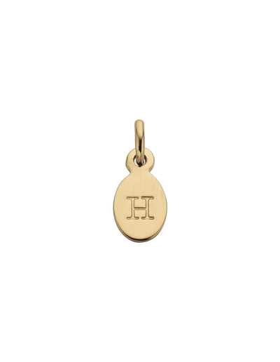 Kirstin Ash Initial Charm w/ 18K Gold Vermeil - H | Mocha Australia