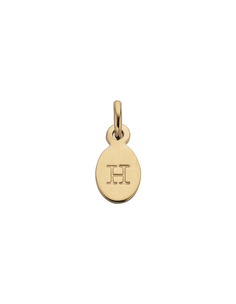 Kirstin Ash Initial Charm w/ 18K Gold Vermeil - H | Mocha Australia