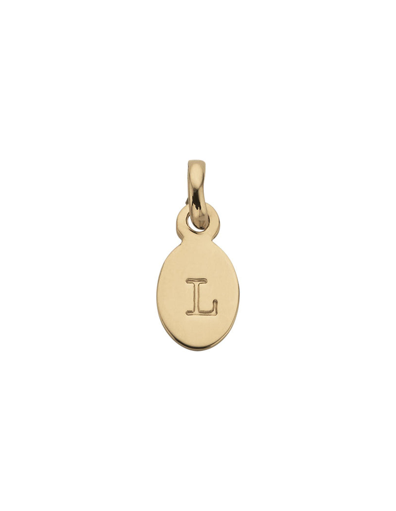 Kirstin Ash Initial Charm w/ 18K Gold Vermeil - L | Mocha Australia