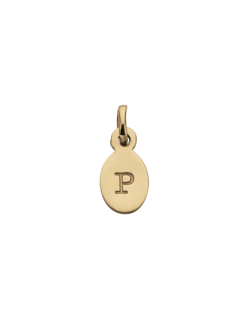 Kirstin Ash Initial Charm w/ 18K Gold Vermeil - P | Mocha Australia