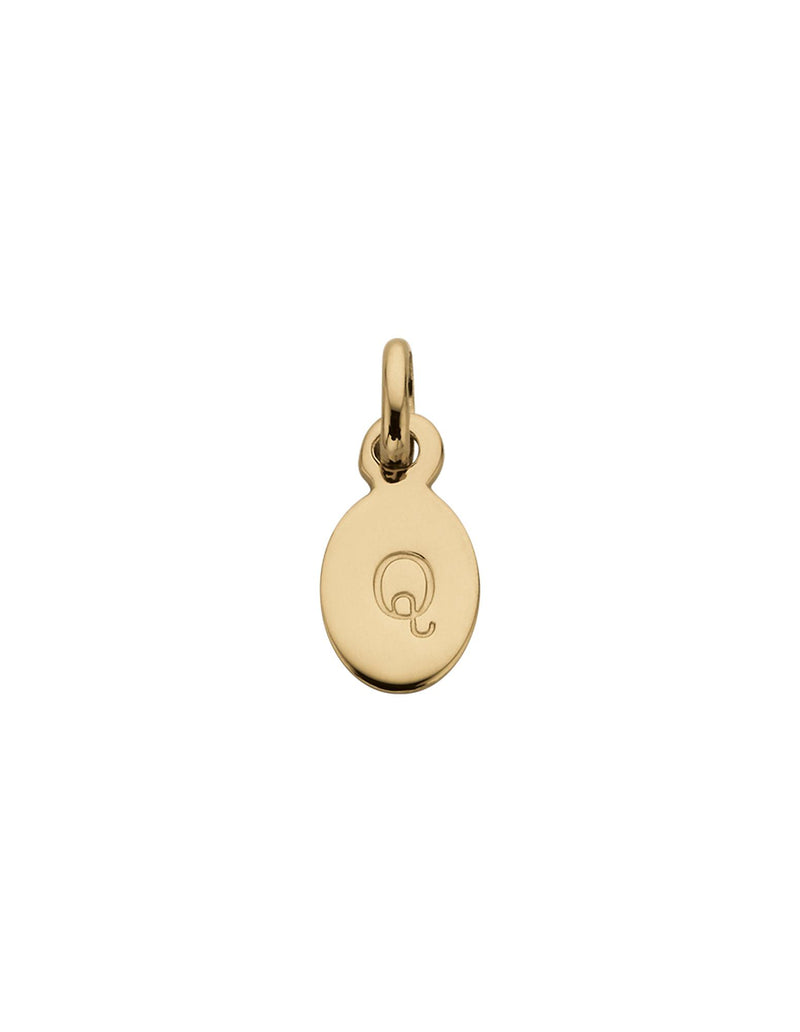 Kirstin Ash Initial Charm w/ 18K Gold Vermeil - Q | Mocha Australia