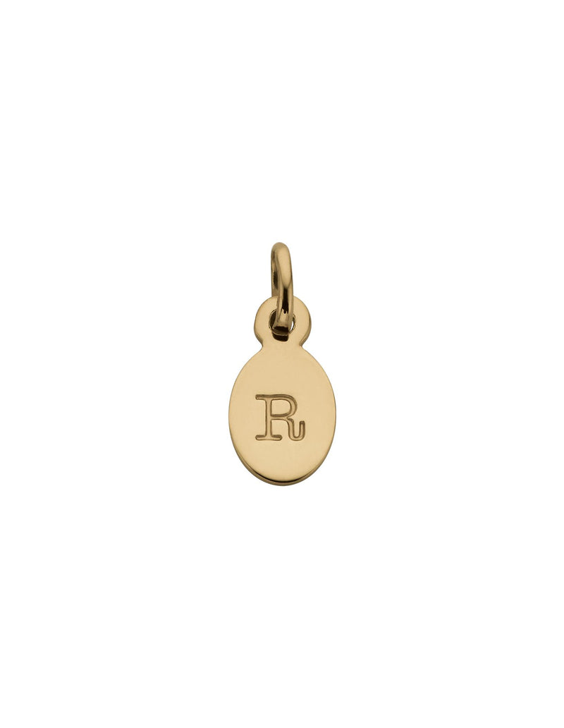 Kirstin Ash Initial Charm w/ 18K Gold Vermeil - R | Mocha Australia