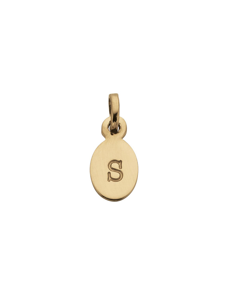 Kirstin Ash Initial Charm w/ 18K Gold Vermeil - S | Mocha Australia