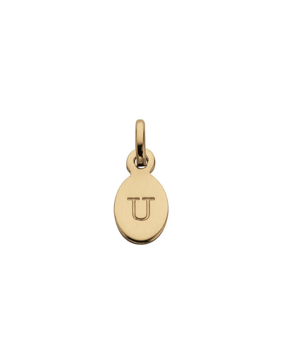 Kirstin Ash Initial Charm w/ 18K Gold Vermeil - U | Mocha Australia