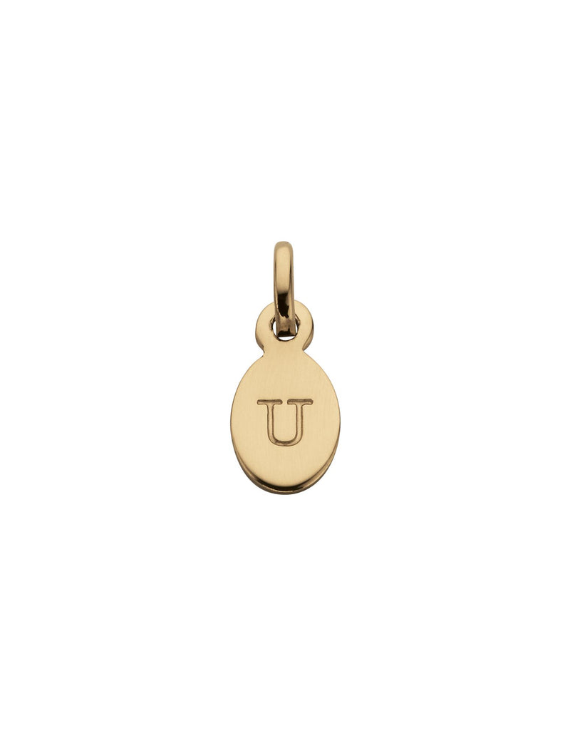 Kirstin Ash Initial Charm w/ 18K Gold Vermeil - U | Mocha Australia