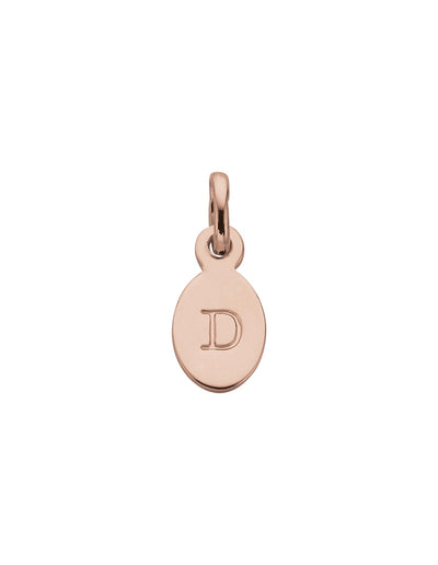 Kirstin Ash Initial Charm w/ 18K Rose Gold Vermeil - D | Mocha Australia