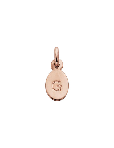 Kirstin Ash Initial Charm w/ 18K Rose Gold Vermeil - G | Mocha Australia