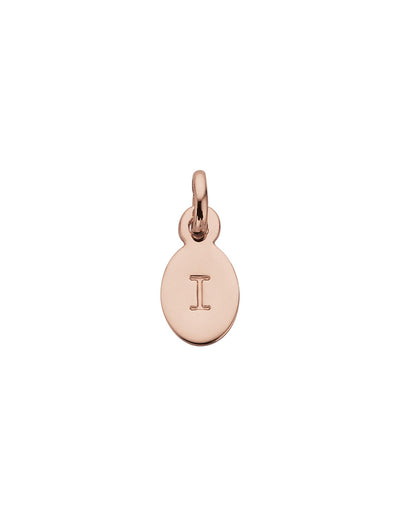 Kirstin Ash Initial Charm w/ 18K Rose Gold Vermeil - I | Mocha Australia