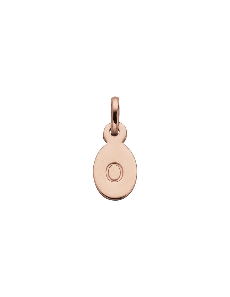 Kirstin Ash Initial Charm w/ 18K Rose Gold Vermeil - O | Mocha Australia