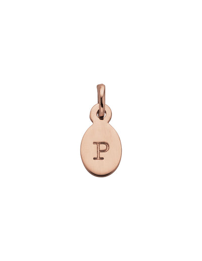 Kirstin Ash Initial Charm w/ 18K Rose Gold Vermeil - P | Mocha Australia