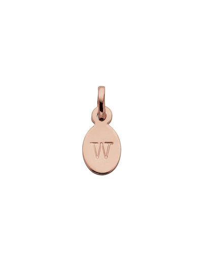 Kirstin Ash Initial Charm w/ 18K Rose Gold Vermeil - W | Mocha Australia