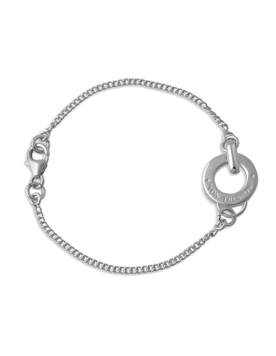 Von Treskow Curb Chain Bracelet w/ Silver VT Disc | Mocha Australia
