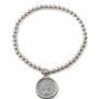 Von Treskow 4mm Stretchy Bracelet w/ Threepence - Silver