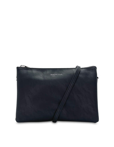 Mocha Triple Jessie Crossbody Bag - Black/Silver | Mocha Australia