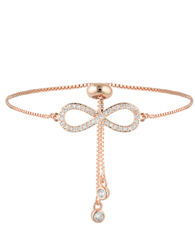 Mocha Infinity Bracelet w/ Cubic Zirconia - Rose Gold | Mocha Australia