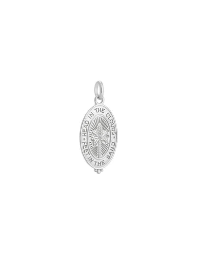 Kirstin Ash Palm Coin Charm w/ Sterling Silver | Mocha Australia
