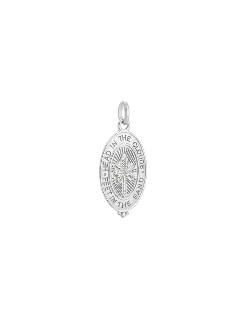 Kirstin Ash Palm Coin Charm w/ Sterling Silver | Mocha Australia