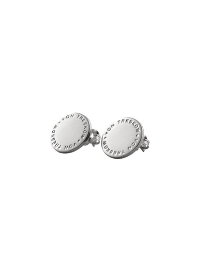 Von Treskow Studs Earrings w/ VT Plate - Silver | Mocha Australia