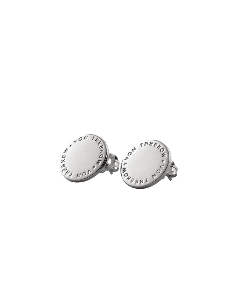 Von Treskow Studs Earrings w/ VT Plate - Silver | Mocha Australia