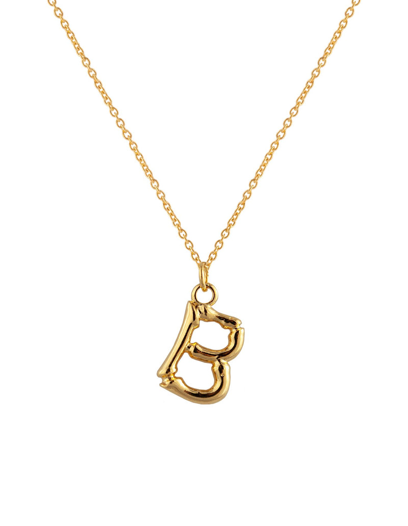 Zahar Initial Necklace - B | Mocha Australia