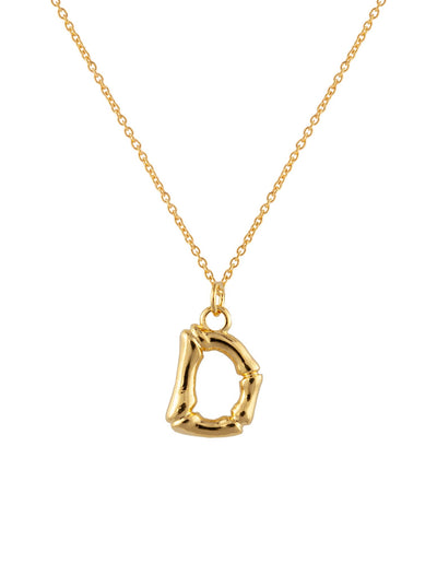 Zahar Initial Necklace - D | Mocha Australia