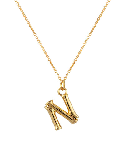 Zahar Initial Necklace - N | Mocha Australia