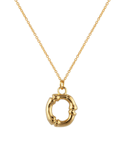 Zahar Initial Necklace - O | Mocha Australia