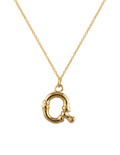 Zahar Initial Necklace - Q | Mocha Australia